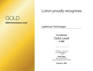 Lutron Gold Level Dealer 2023