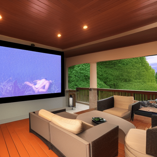 outdoor projection screen-mounted